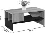 Τραπέζι σαλονιού Naya pakoworld sonoma-ανθρακί 93x46x43εκ - Image 4