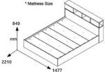 Κρεβάτι OLYMPUS pakoworld σε χρώμα wenge 140x200εκ - Image 6