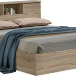Κρεβάτι διπλό OLYMPUS pakoworld σε sonoma απόχρωση 160x200εκ