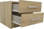 Κομοδίνο OLYMPUS pakoworld με 2 συρτάρια σε sonoma απόχρωση 47.5x40.5x40.5εκ - Image 2