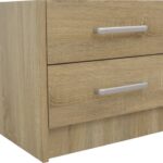 Κομοδίνο OLYMPUS pakoworld με 2 συρτάρια σε sonoma απόχρωση 47.5x40.5x40.5εκ