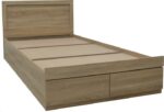 Κρεβάτι Olympus pakoworld με συρτάρι σε sonoma απόχρωση 120x200εκ - Image 3