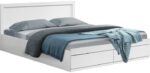 Κρεβάτι Olympus pakoworld με συρτάρι σε λευκή απόχρωση 150x200εκ