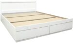 Κρεβάτι Olympus pakoworld με συρτάρι σε λευκή απόχρωση 120x200εκ - Image 3