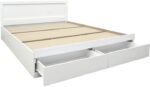 Κρεβάτι Olympus pakoworld με συρτάρι σε λευκή απόχρωση 120x200εκ - Image 4