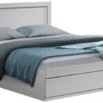 Κρεβάτι Olympus pakoworld με συρτάρι σε λευκή απόχρωση 140x200εκ