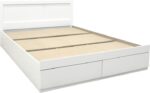 Κρεβάτι Olympus pakoworld με συρτάρι σε λευκή απόχρωση 140x200εκ - Image 3