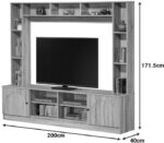 Σύνθετο σαλονιού Ambera pakoworld σε sonoma απόχρωση 200x40x171.5εκ - Image 5