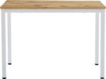 Τραπέζι Witte pakoworld MDF/Metal σε sonoma απόχρωση με λευκο πόδι 110x70x76εκ - Image 4