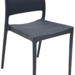 Καρέκλα Fenxy pakoworld pp σε μαύρη απόχρωση 38x42x77εκ