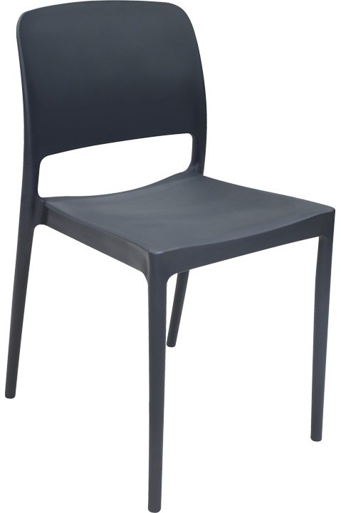127-000190 Καρέκλα Fenxy pakoworld pp σε μαύρη απόχρωση 38x42x77εκ - Image 1