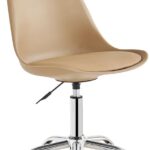 Καρέκλα γραφείου εργασίας Gaston II pakoworld pp-pu cappuccino 48x57x77-90εκ