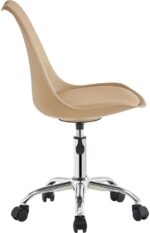 Καρέκλα γραφείου εργασίας Gaston II pakoworld pp-pu cappuccino 48x57x77-90εκ - Image 3