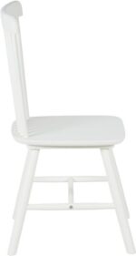 Καρέκλα Melia pakoworld rubberwood σε λευκή απόχρωση 45x51x87εκ - Image 3
