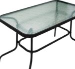 Τραπέζι Valor pakoworld μέταλλο μαύρο-γυαλί 110x60x70εκ - Image 4