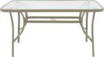 Τραπέζι Ensure pakoworld μέταλλο σαμπανιζέ-γυαλί 140x80x70εκ - Image 2