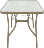 Τραπέζι Ensure pakoworld μέταλλο σαμπανιζέ-γυαλί 140x80x70εκ - Image 3
