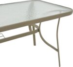Τραπέζι Ensure pakoworld μέταλλο σαμπανιζέ-γυαλί 140x80x70εκ - Image 5