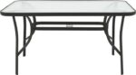 Τραπέζι Ensure pakoworld μέταλλο μαύρο-γυαλί 140x80x70εκ - Image 2