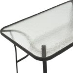 Τραπέζι Ensure pakoworld μέταλλο μαύρο-γυαλί 140x80x70εκ - Image 4