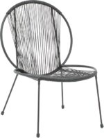 Καρέκλα κήπου Dapper pakoworld μαύρο μέταλλο-pe μαύρο 64.5x71x92.5εκ