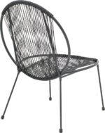 Καρέκλα κήπου Dapper pakoworld μαύρο μέταλλο-pe μαύρο 64.5x71x92.5εκ - Image 3