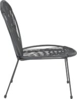 Καρέκλα κήπου Dapper pakoworld μαύρο μέταλλο-pe μαύρο 64.5x71x92.5εκ - Image 4