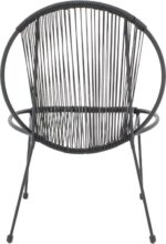 Καρέκλα κήπου Dapper pakoworld μαύρο μέταλλο-pe μαύρο 64.5x71x92.5εκ - Image 6