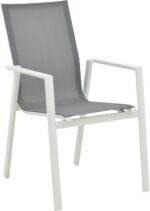 Τραπεζαρία Pinap-Dashiell σετ 5τεμ pakoworld λευκό αλουμίνιο και plywood σε φυσική απόχρωση Φ110x74ε - Image 3