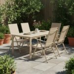Πολυθρόνα Candor pakoworld σαμπανί μέταλλο με textilene 51.5x63.5x107εκ - Image 2