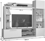 Σύνθετο σαλονιού June pakoworld sonoma-λευκό 204x35x177εκ - Image 3