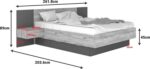 Κρεβάτι διπλό Kantri pakoworld σε sonoma - γκρι απόχρωση 160x200εκ - Image 3