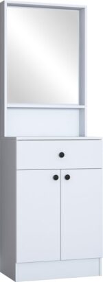 Έπιπλο εισόδου Rockder pakoworld λευκό μελαμίνης 60x35.5x182.8εκ - Image 2