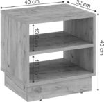 Κομοδίνο Mason pakoworld μελαμίνης σε oak απόχρωση 40x32x40εκ - Image 4