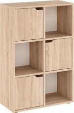 Βιβλιοθήκη Bookel pakoworld μελαμίνης σε sonoma απόχρωση 59.5x27.5x89εκ - Image 2