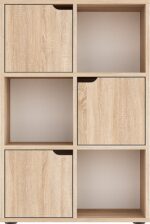 Βιβλιοθήκη Bookel pakoworld μελαμίνης σε sonoma απόχρωση 59.5x27.5x89εκ - Image 3