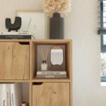 Βιβλιοθήκη Bookel pakoworld μελαμίνης σε oak απόχρωση 59.5x27.5x89εκ - Image 4