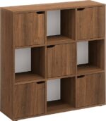 Βιβλιοθήκη Bookel pakoworld σε καρυδί απόχρωση 88.5x27.5x89.3εκ - Image 2