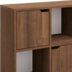 Βιβλιοθήκη Bookel pakoworld σε καρυδί απόχρωση 88.5x27.5x89.3εκ - Image 4