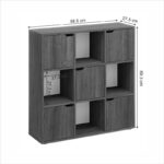 Βιβλιοθήκη Bookel pakoworld σε καρυδί απόχρωση 88.5x27.5x89.3εκ - Image 5