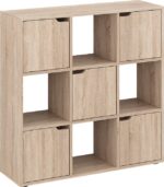 Βιβλιοθήκη Bookel pakoworld σε sonoma απόχρωση 88.5x27.5x89.3εκ - Image 2