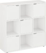 Βιβλιοθήκη Bookel pakoworld σε λευκή απόχρωση 88.5x27.5x89.3εκ - Image 2