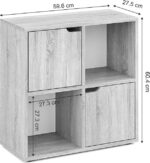 Βιβλιοθήκη Bookel pakoworld σε sonoma απόχρωση 59.6x27.5x60.4εκ - Image 5