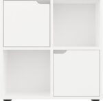 Βιβλιοθήκη Bookel pakoworld σε λευκή απόχρωση 59.6x27.5x60.4εκ - Image 3