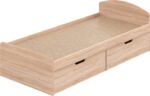 Κρεβάτι Regan pakoworld με συρτάρια σε oak απόχρωση 90x200εκ - Image 3