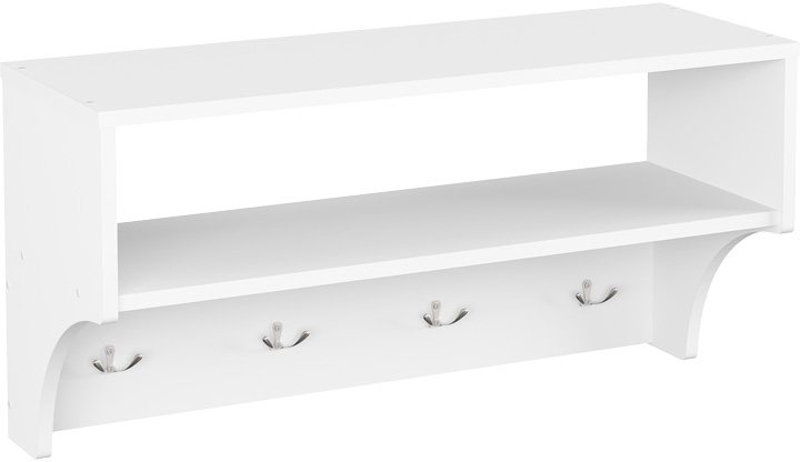 184-000126 Κρεμάστρα Crosta pakoworld σε λευκή απόχρωση 80x28x40εκ - Image 1