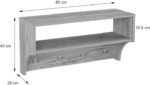 Κρεμάστρα Crosta pakoworld σε oak απόχρωση 80x28x40εκ - Image 4