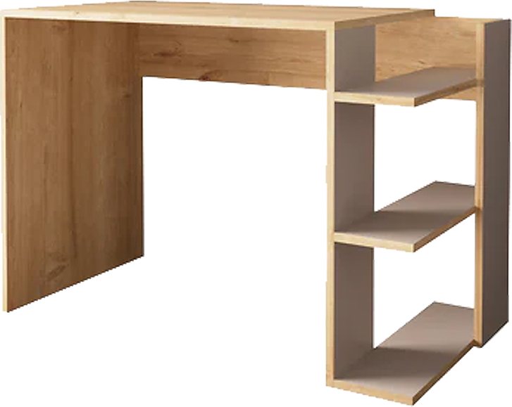 197-000273 Γραφείο εργασίας Toska pakoworld σε oak- sandstone απόχρωση 114x56x76εκ - Image 1