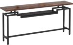Κονσόλα Onole pakoworld σε καρυδί - μαύρο μέταλλο 170x35x82εκ - Image 2