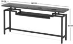 Κονσόλα Onole pakoworld σε καρυδί - μαύρο μέταλλο 170x35x82εκ - Image 5
